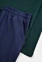 Green-Navy Blue Regular Slogan Printed Knitted Pajama Set Tmnaw27Pt00019 - 5