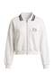 Ekru Regular Kalıp Fermuarlı Polo Yaka Örme Detaylı Crop Örme Sweatshirt TWOAW27SW00190