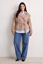 Mink High Collar Belted Double Breasted Oversize Short Cashmere Plus Size Coat Twoaw27Dd00010 - 2