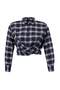 Multi Color Winter Crop Plaid/Check Plus Size Shirt Tbbaw27Ax00004