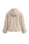 Bej Kapüşonlu Oversize Kısa Büyük Beden Trençkot TWOAW27BM00013 - 8