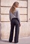 Wardrobe Essentials Siyah %100 Pamuk Yüksek Bel Straight Boru Paça Jeans TWOAW27JE00093 - 4