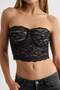 Black Strapless Lace Detailed Bustier Tpraw27Bs00018 - 3