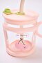 Flower Figured Glass Mug with Straw Tdraw27Up00001 - 4