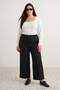 Black High Waist Striped Wide Leg Plus Size Pants Tbbaw27Ar00009 - 2