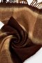 Brown Soft Textured Women's Scarf Takaw27At00003 - 3