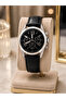 Women's Wristwatch with Black Leather Strap, Casual and Stylish Combination, Gift Boxed - 2