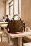 Canvas Strap Daily Use Shoulder and Hand Bag Tote Bag - Hard Fabric