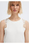 Embroidery Detailed Ecru T-Shirt Fitted / Bodycon Cut 1613995-70057 - 7