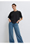 Anthracite Basic T-Shirt Loose Fit / Comfortable Loose Cut 1614313-70087 - 2