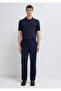 Navy Blue Linen Trousers 0010595-86623 - 3