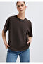Brown Basic T-Shirt Loose Fit / Comfortable Loose Cut 1614313-70236 - 2