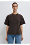 Brown Basic T-Shirt Loose Fit / Comfortable Loose Cut 1614313-70236 - 3