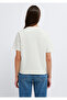 Logo Printed Ecru T-Shirt Regular Fit / Normal Cut 1613882-80194 - 6
