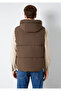 Jeans Detailed Hooded Brown Puffer Vest Regular Fit / Normal Cut 0110759-71541 - 6