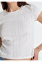 White Basic T-Shirt Fitted / Bodycon Cut 1613808-70057 - 4