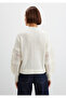Round Neck Ecru Sweater Loose Fit / Relaxed Fit 1710881-80194 - 4