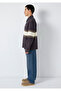Half Buttoned Grey Sweatshirt Loose Fit / Relaxed Fit 0S10575-70101 - 5