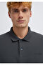 Black Long Sleeve Anthracite Polo T-Shirt Regular Fit / Normal Cut 0613154-70088 - 7