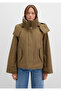 Faux Fur Detailed Hooded Khaki Parka Regular Fit / Regular Cut 1110759-71816 - 4