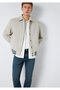 Gray Faux Suede Jacket Loose Fit / Relaxed Fit 0110767-70075 - 3