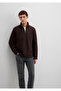 Brown Sweatshirt with Half Zipper 0S10519-89103 - 3
