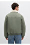 Faux Fur Detailed Khaki Jacket Loose Fit / Relaxed Fit 0110665-80692 - 4