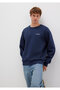 Logo Printed Navy Blue Sweatshirt 0S10379-70488 - 2