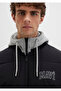 Logo Printed Hooded Black Puffer Coat 0110662-71379 - 6