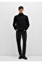 Wool Blend High Neck Black Sweater Regular Fit / Regular Cut 0710372-900 - 2