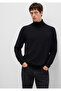 Wool Blend High Neck Black Sweater Regular Fit / Regular Cut 0710372-900 - 3