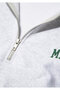 Logo Printed Semi-Zip Gray Sweatshirt 1S10179-85438 - 5