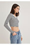 Long Sleeve Crop Basic T-Shirt Crop / Short Cut 1613041 -85586 - 2