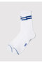 White Socket Socks with Stripe Detail 0911583 -86776