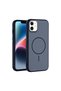 Apple iPhone 11 Compatible Case Mono M-Safe Silicone Case Navy Blue