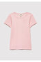 Ribbed Pink Basic T-Shirt Fitted / Fitted Cut 7610260-86953 - 2