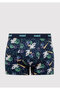 Printed Navy Blue Boxer 0910741-70695