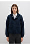 Hooded Navy Blue Jacket Regular Fit / Regular Cut110775-82906 - 4