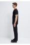 Flamed Black Basic T-Shirt Fitted / Fitted Cut 064681 -900 - 5