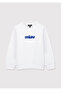 Miav Printed White Sweatshirt 6610031-620 - 4