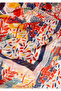 Printed Orange Shawl 1910042-30874 - 3