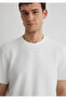 Textured White Basic T-Shirt Regular Fit / Regular Fit 0610277 -70054 - 6