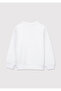 Miav Printed White Sweatshirt 6610031-620 - 5