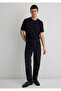 Textured Black Basic T-Shirt Regular Fit / Regular Fit 0610277 -900 - 2
