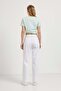 High Waist Comfort Straight Fit Denim Trousers - 4