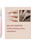Nail Art Brush Set,6 Pieces Professional Nail Design Painting Brushes,Liner and Dotting Tools - 4