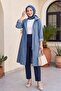 Indigo Striped Lining Trench Coat - 3
