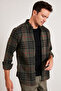 Plaid Long Sleeve Slim Fit Winter Shirt Men's Shirt Cf21W112844 - 3