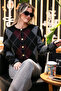 Regular Fit Crew Neck Diamond Patterned Buttoned Crop Cardigan Women's Cardigan 4615570