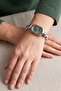 Oval Case Women's Wristwatch Silver Green Color Pl-1596B3X - 2